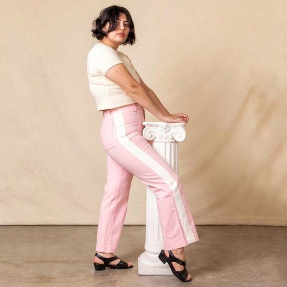 Big Bud Press Pants - Big Bud Press Cavalry Barbiecore Wide Leg Flare Pink Pants